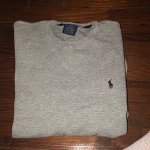 POLO sleepwear grey long sleeve shirt